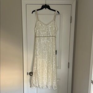 Elegant Ivory Sequin Dress